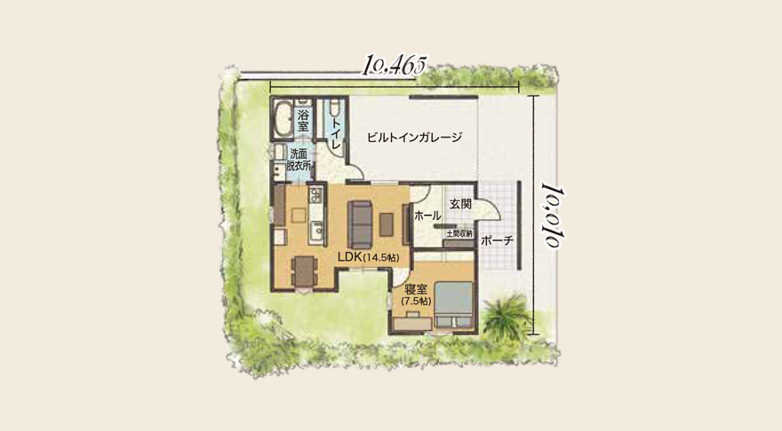 ガレージハウス 図面