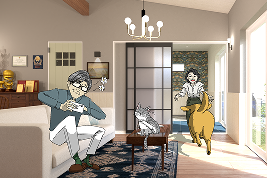 しっぽとふたりの家