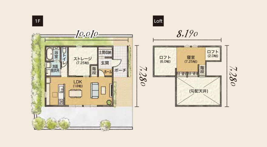 ロフト空間のある家 図面