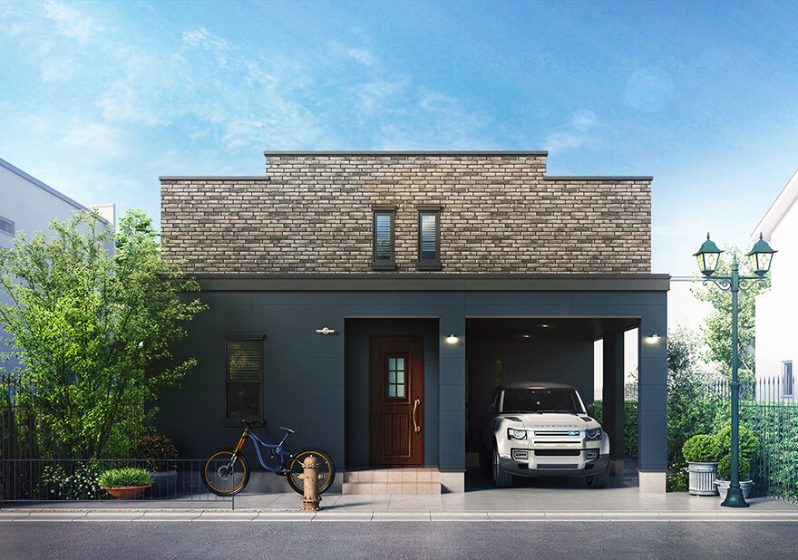 ガレージのある家